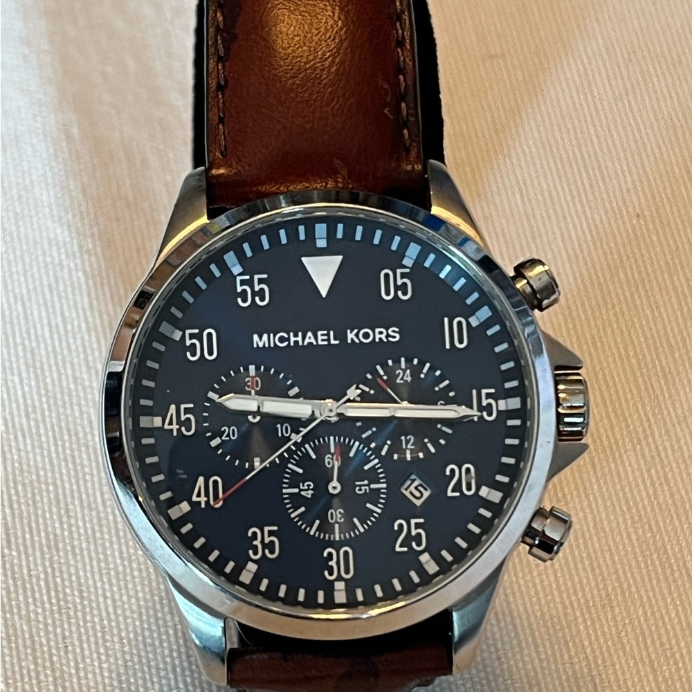 Michael Kors Men's Gage Chronograph Watch, Stainless Steel/Brown Model MK-8362